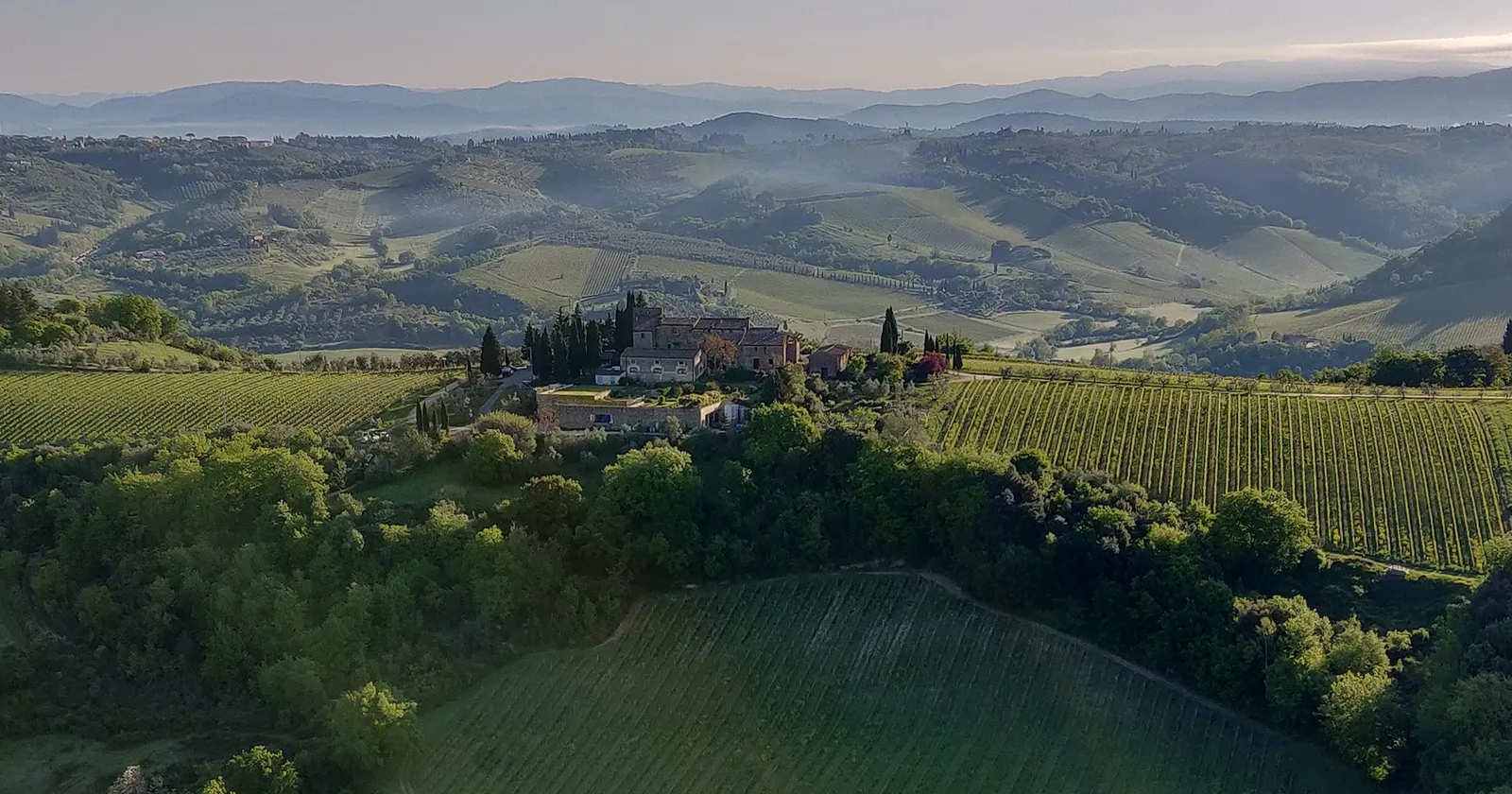 Le colline e i vigneti della Fattoria Corzano e Paterno