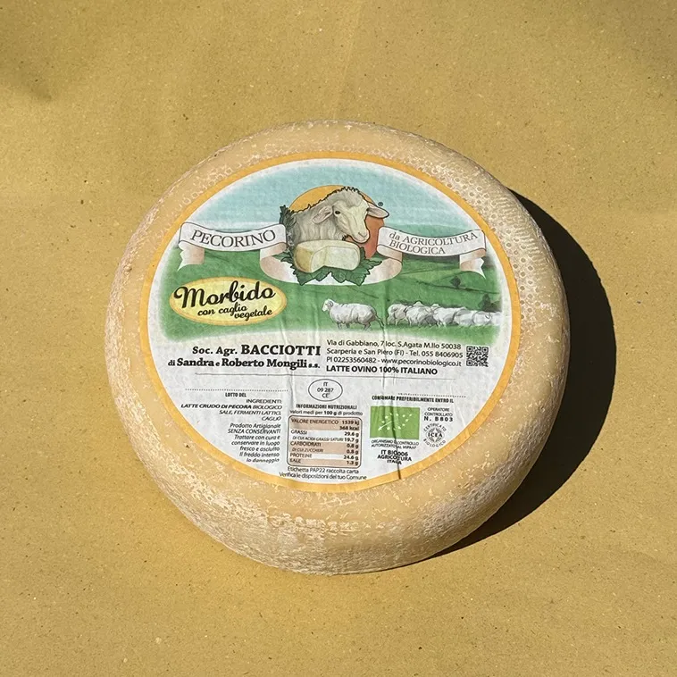 Pecorino morbido a caglio vegetale – foto del produttore