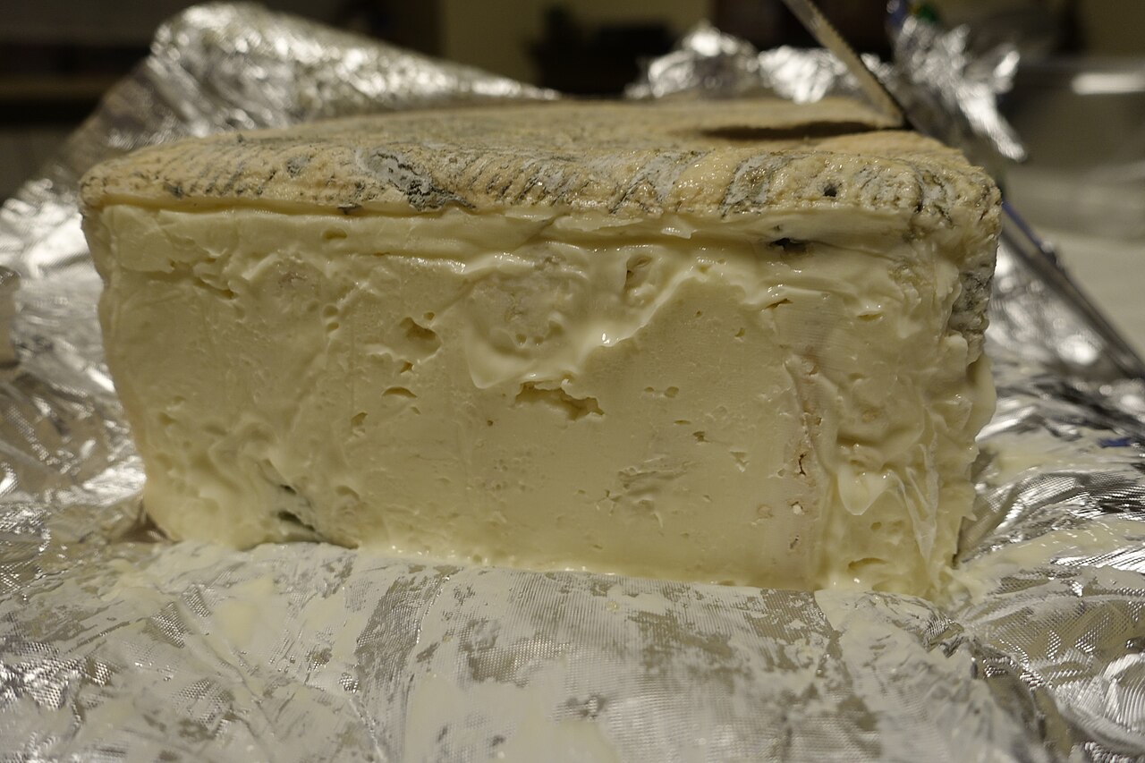 Pezzo di Gorgonzola DOP nella sua carta