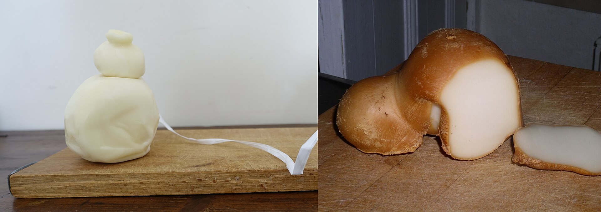 Scamorza bianca e scamorza affumicata a confronto
